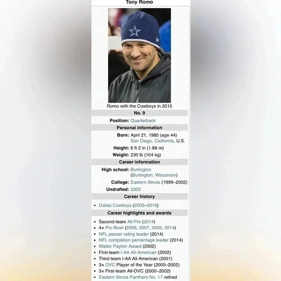 NFL TEAM APPAREL “Tony Romo”Breast Cancer Awareness Fashion Jersey - Picture 13 of 13